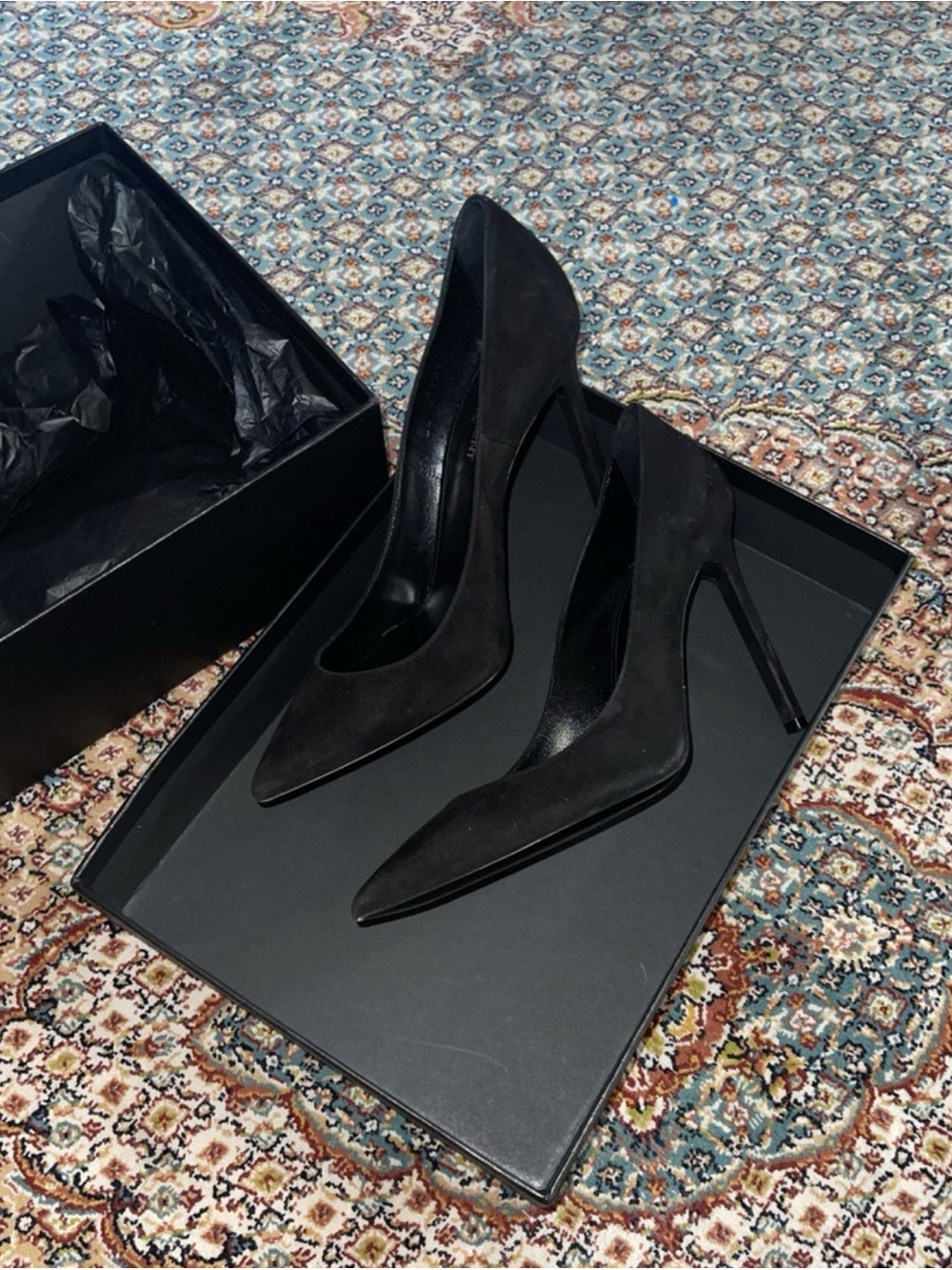 Saint Laurent Sleek Suede Heels
